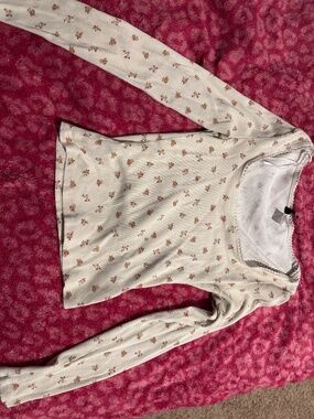 PICOT-TRIMMED COTTON TOP From H&M, medium